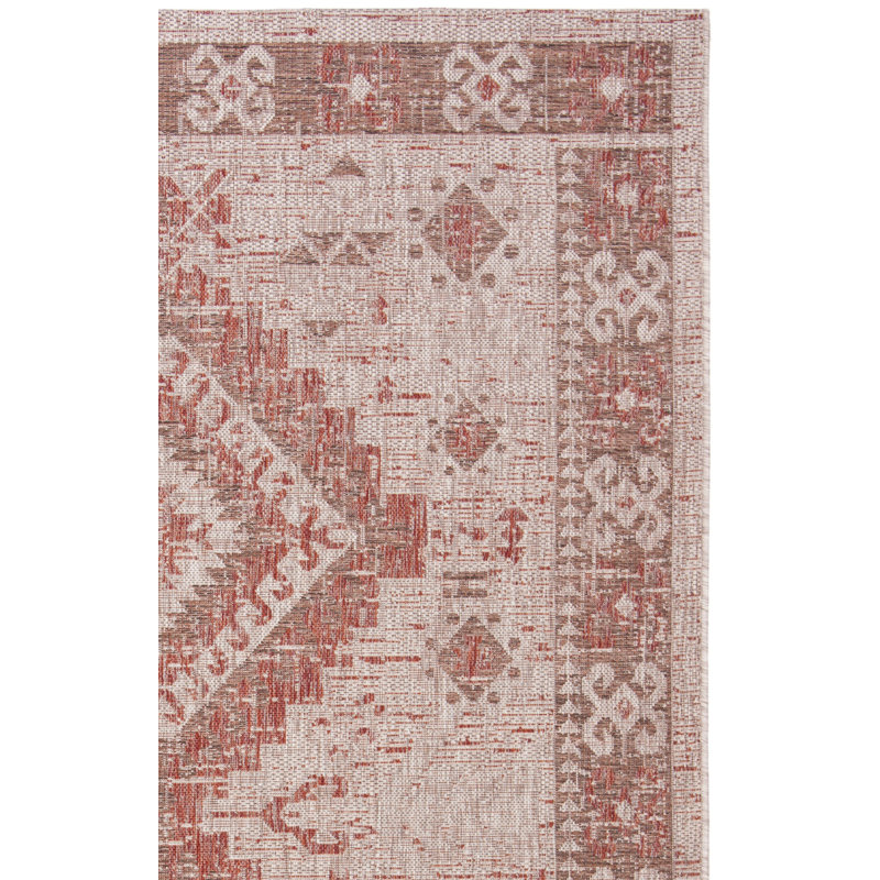 Amarien Performance Southwestern Indoor/Outdoor Area Rug, Square 6'7"