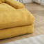 Canapé paresseux à 2 places en chenille COOLMORE avec 5 coussins de dossier, canapé confortable et profond pour le salon, club (jaune moutarde)