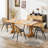 Upholstered Seat Dining Chair With Rattan Back(Set Of 4)-2042356579