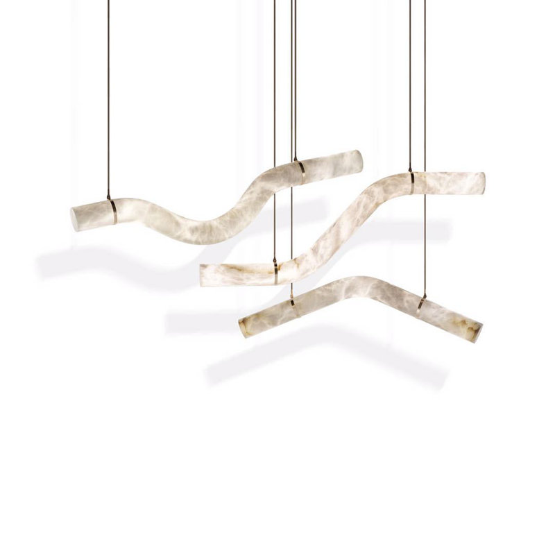 Alabaster Infinity Pendant Lamps, Style A