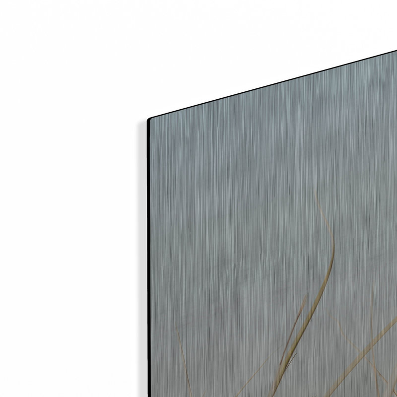 Art mural en métal Beachcrest Home ™ «White Oceans 67» par Ian Winistanley, H 36 po x l 24 po