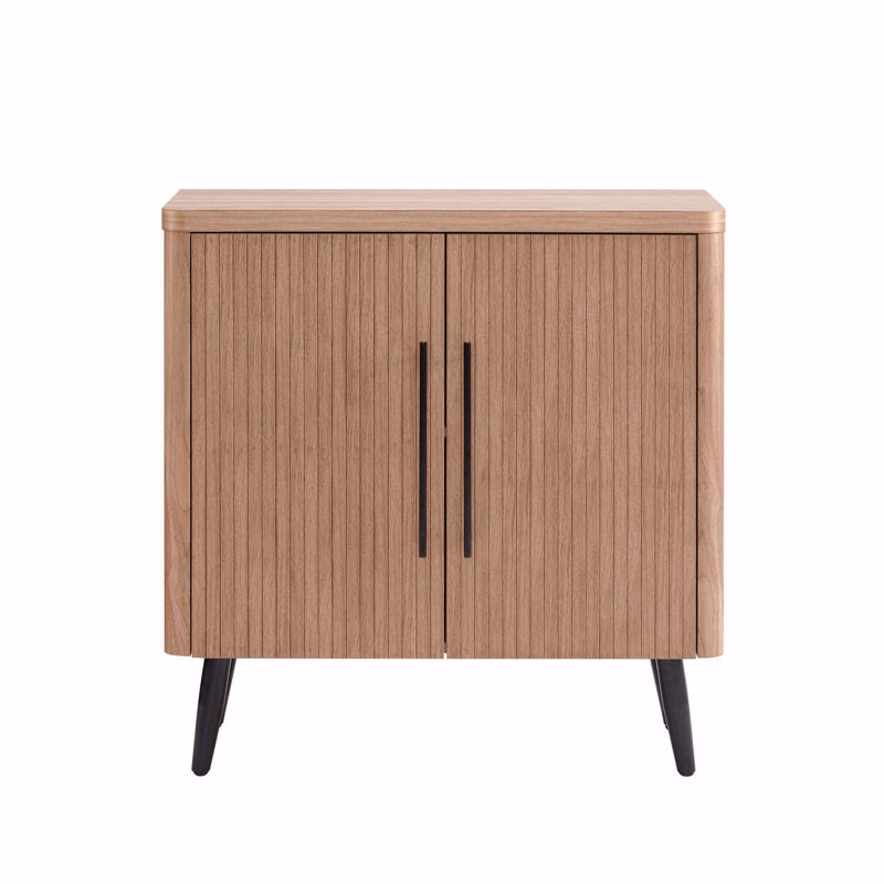 Armoire d'appoint cannelée 31 ", Brun