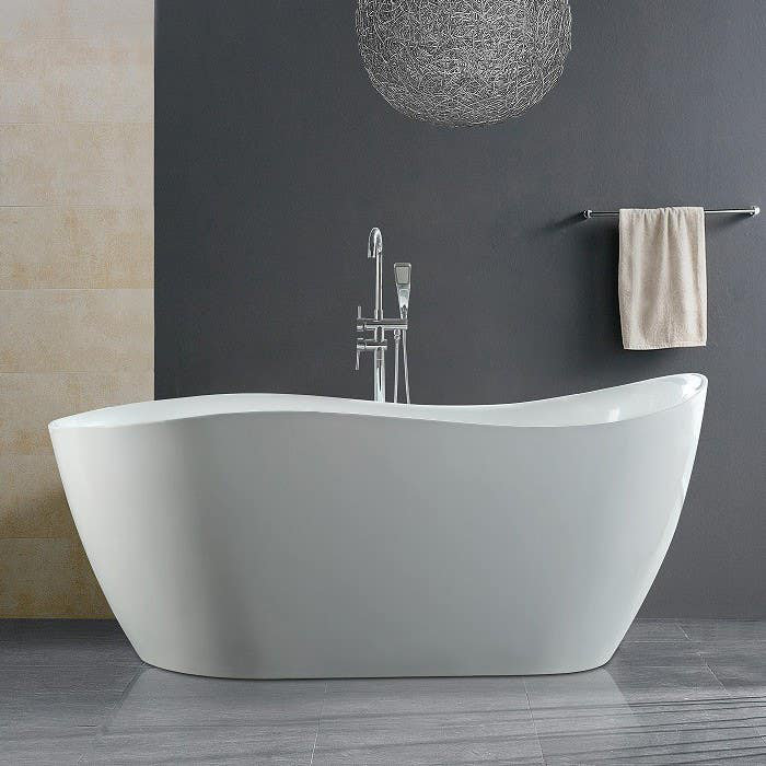Morgan 67'' x 30.75'' Freestanding Soaking Acrylic Bathtub