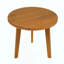 Table d'appoint ronde en acacia avec panneau à lattes, durable et résistante aux intempéries pour une utilisation polyvalente dans n'importe quel patio