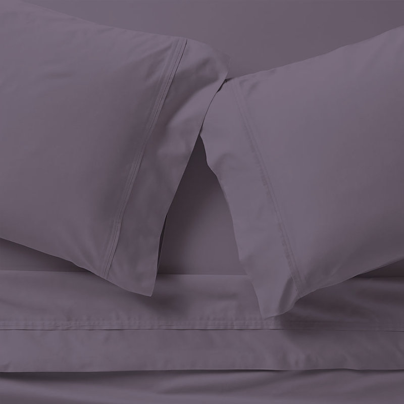 Ensemble de draps 4 pièces Paarizaat 8000 Series, Ensemble de draps pour taille de lit double avec t, Lilas