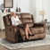 Natane 63.8" Wide Contemporary Super Soft Brown Microfiber Manual Reclining Loveseat Sofa with Pillow Top Arms