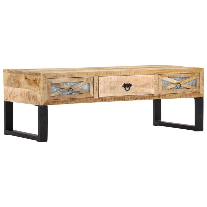 Aleras Frame Single Coffee Table with Storage, Natural