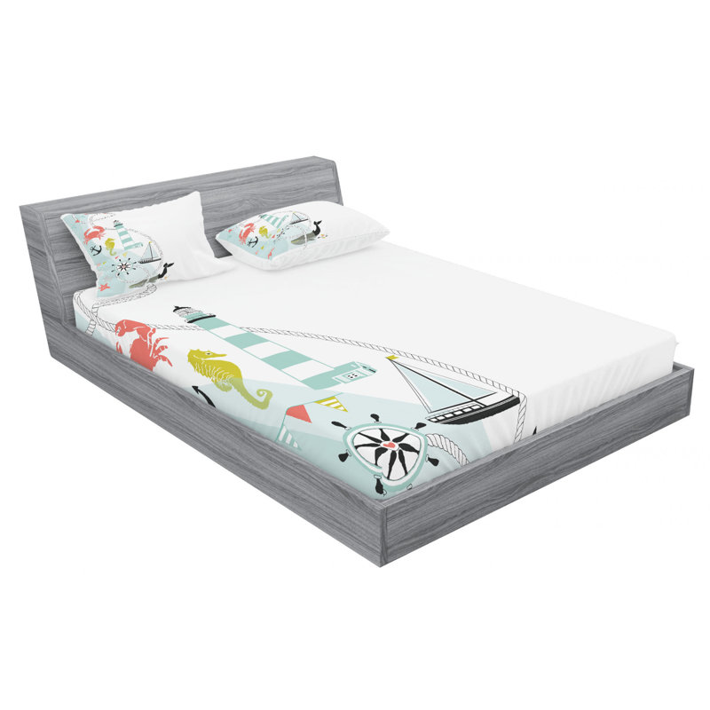 Microfiber Sheet Set, Queen Sheet Set with Fitted Sheet