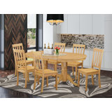 Kapteyn 6 - Person Solid Wood Solid Wood Top Double Pedestal Dining Set