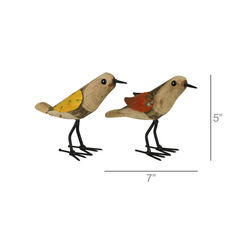 Primitive Wood & Metal Birds