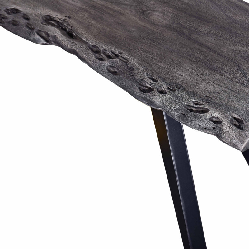 Banc de salle à manger en bois et métal 60 po Eual, Gris