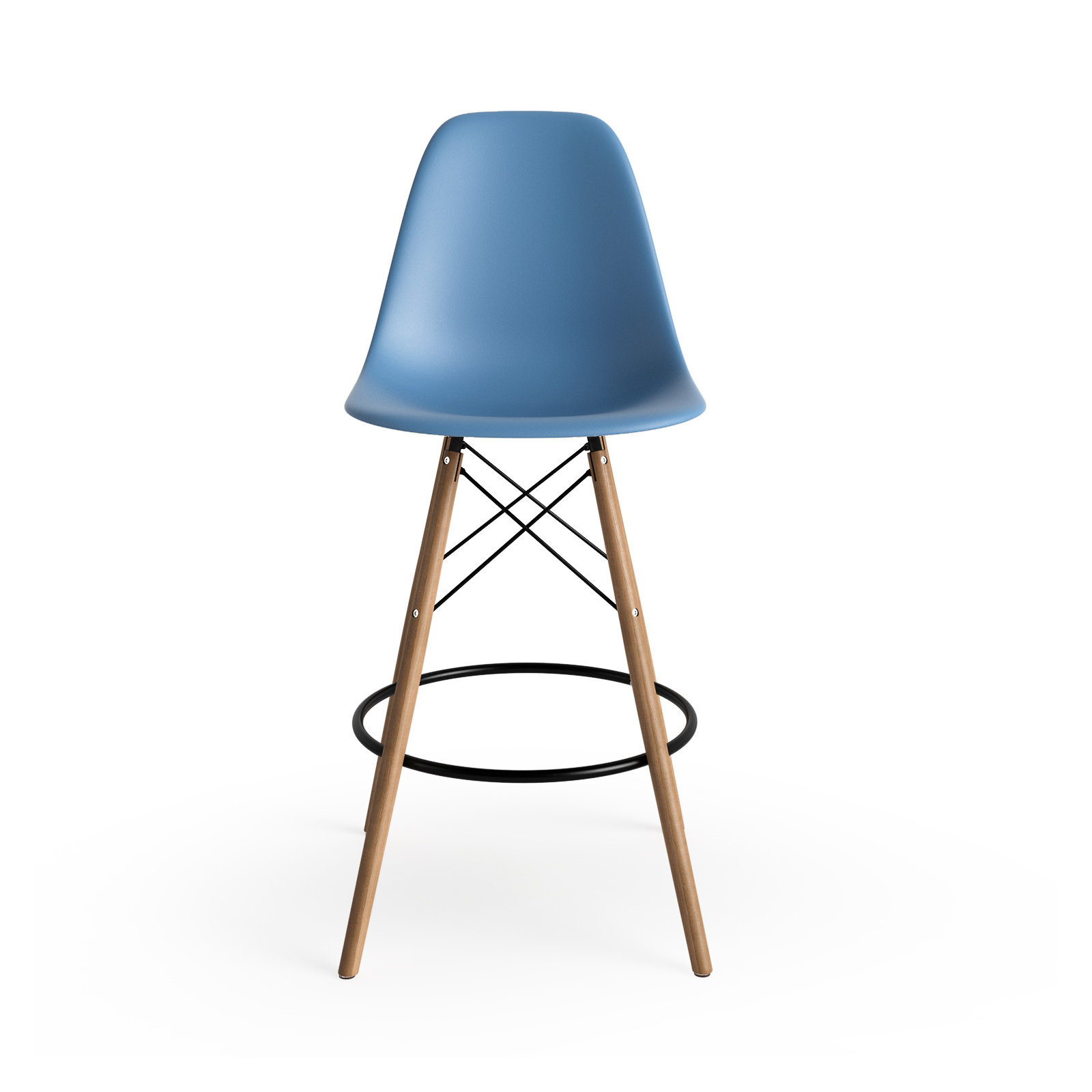 Jordan Bar & Counter Stool, Blue/Natural, Counter Stool (26" Seat Height)