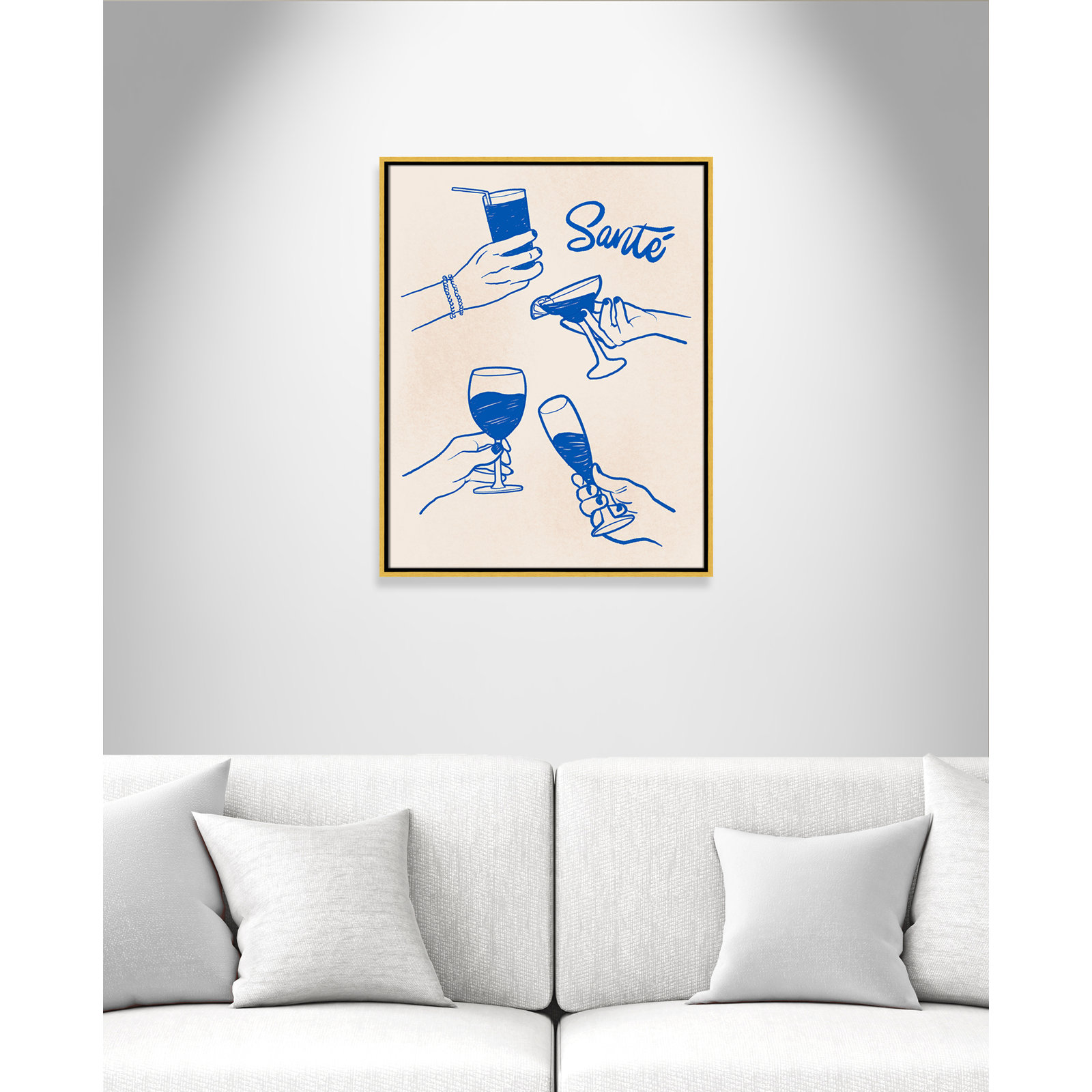 Sante Print by Kimberly Allen, 23.5'' W x 29.5'' H, Gold Floater