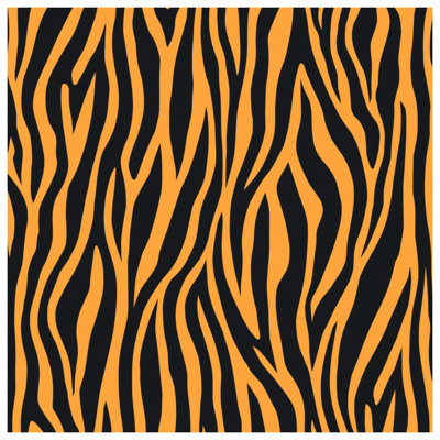 Coussins décoratifs orange à rayures tigrées noires