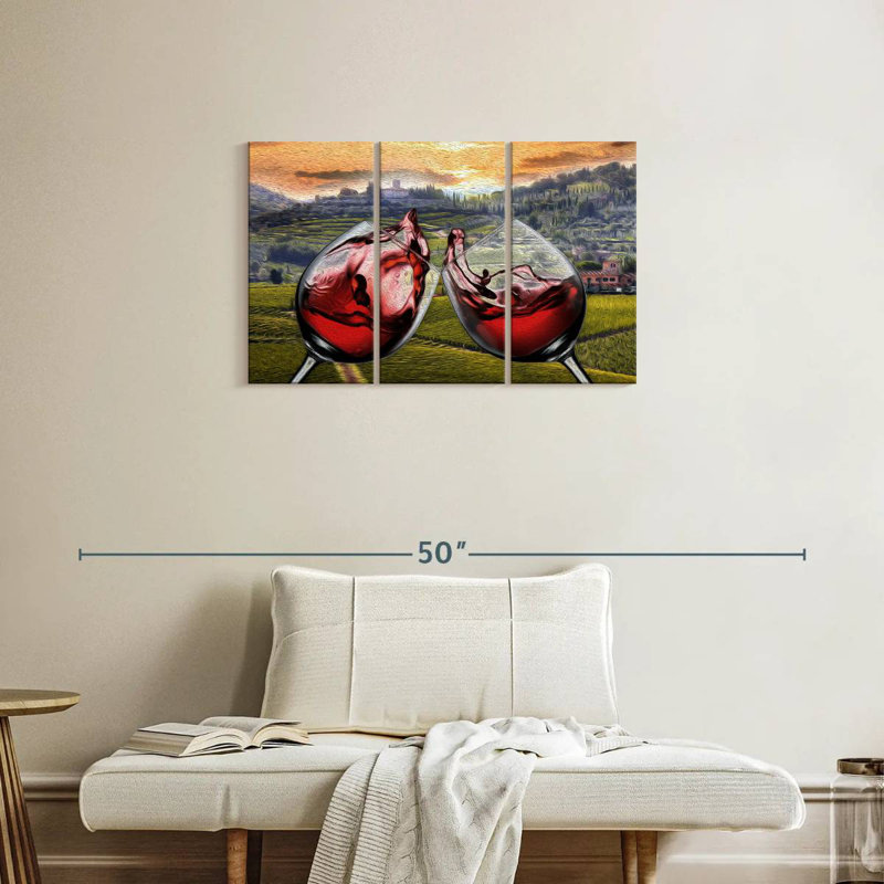 Yarlin Red Wine, 20" H x 33" W