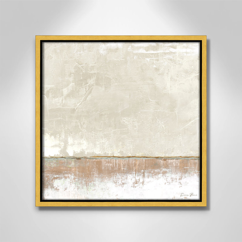 Delevan Better Days 2 - reproduction sur toile avec cadre flottant, H 13,5 po x l 13,5 po, Doré
