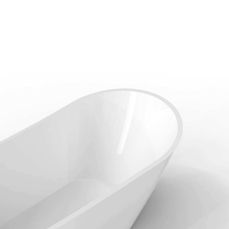 59" x 31" Freestanding Soaking Acrylic Bathtub