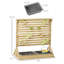Bac à sable rectangulaire en bois massif avec couvercle 21,5 po x 36,8 po Outsunny