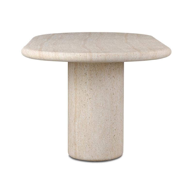 Poole Outdoor Dining Table 78"-Textured Sand Concrete