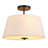 Glenview 15" 3-Light Modern Contemporary Metal Tapered Drum LED Semi Flush Mount-69698007