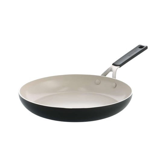 Coloured Aluminium Frypan 24cm - Matte Black, 28cm W