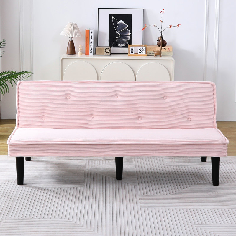 Canapé convertible 65 po, Rose