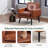 Cottle Mid Century Accent Chair Set Of 2, PU Leather Living Room Chairs with Wooden Frame, Cozy Armchair Reading Chair with Comfy Back for Apartment, Living Room, Bedroom, Waiting Room, Small Space, Corner-757506451-759654196