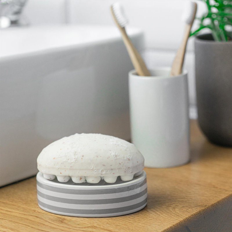 Harbour Housewares - Ceramic Soap Dish, Grey