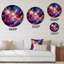 Horloge murale abstraite dorée-93398220