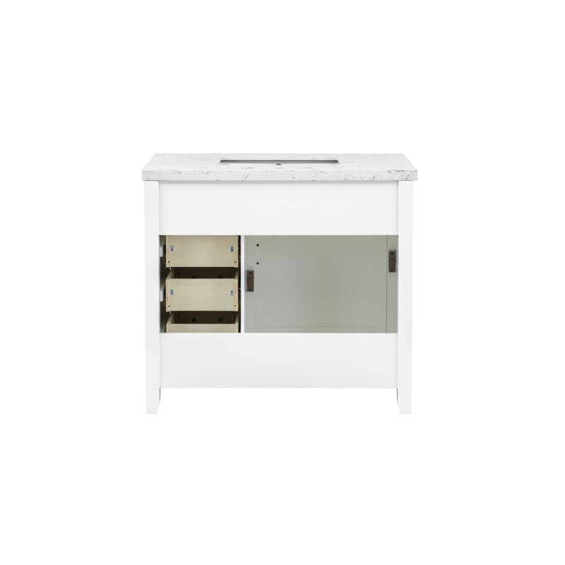 Meuble-lavabo 37 po avec plateau en pierre reconstituée 37 po (7509VB37 + 7722VT37)