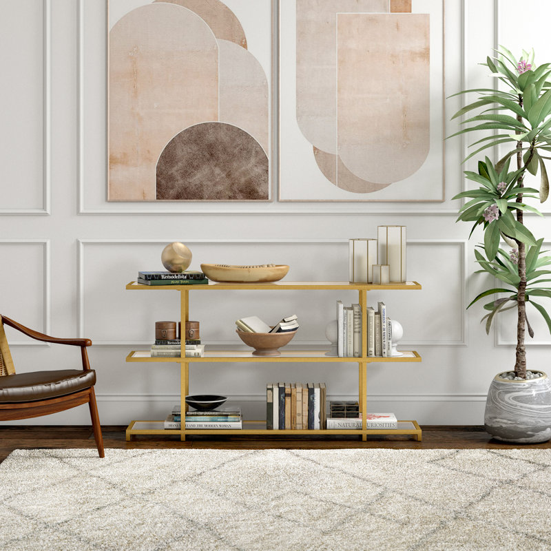 Greenwich Console Table, Brass, 29" H x 55" W x 10" D