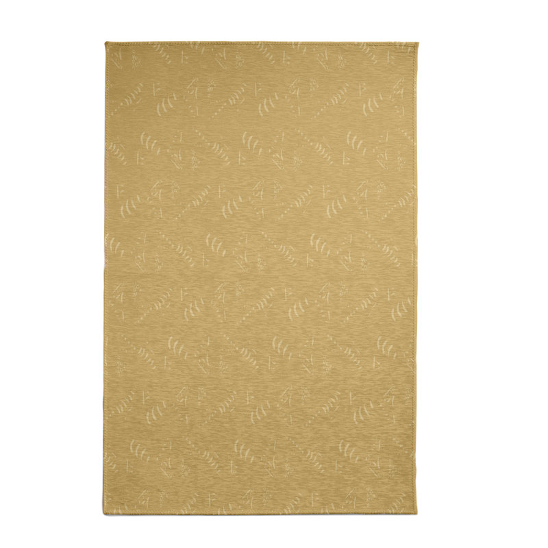 Jaune Tapis décoratif, Rectangle 4 pi x 6 pi