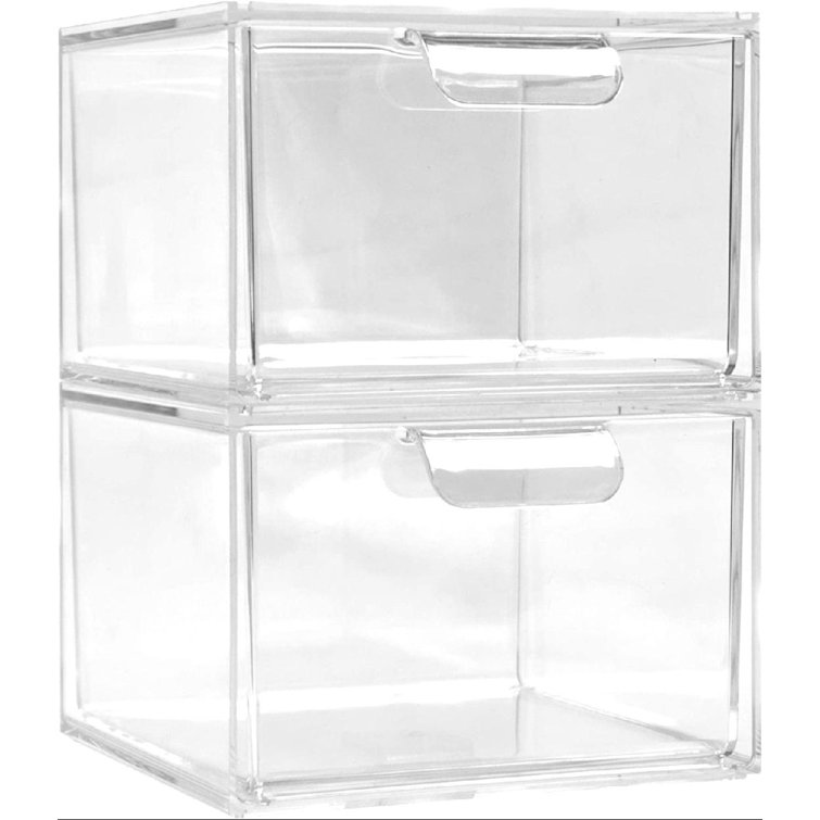 Stackable Acrylic Drawer Organizer Coffee Pod Holder Tea Bag Storage  Organizer,Clear Stackable Storage Bins,Clear