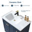 Ensemble de meuble-lavabo simple 32 po bleu