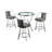 Ardie Glass Top Four Leg Dining Set-870226409-816204984-816204985