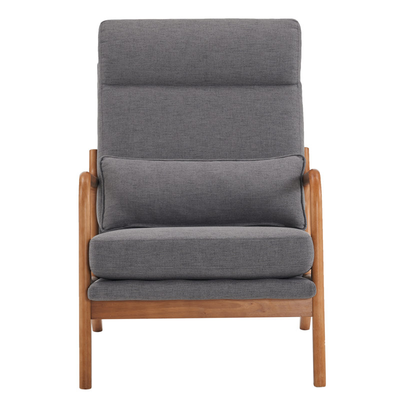 Fauteuil de 25,6 po de large Mamye, Lin gris