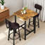 Ensemble de salle à manger industriel haut, table de pub compacte 3 pièces avec 2 tabourets confortables, options de marbre et de bois rustique pour studio et café-2072898037-1949111683-2072898036
