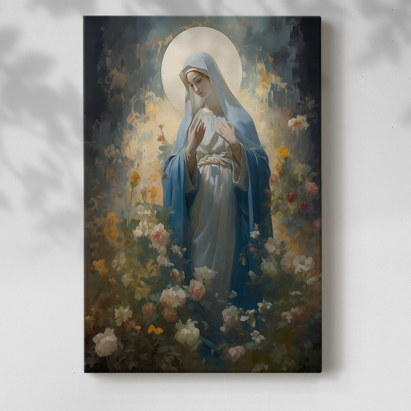 «Religious» - Toile tendue avec châssis de qualité supérieure - Prêt à être accroché, H 36 po x l 24 po