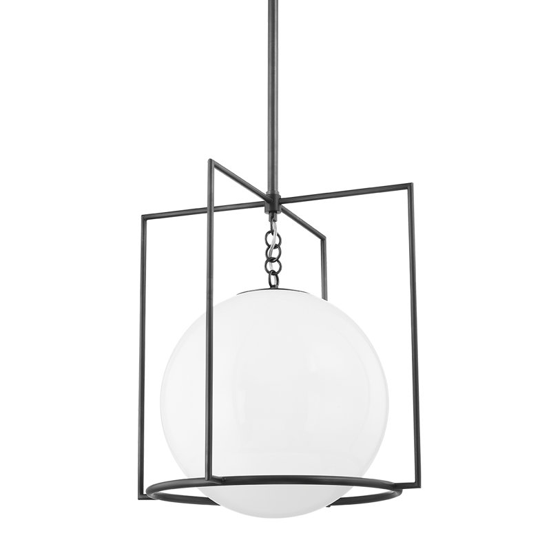 Luminaire suspendu à 1 lumière sans accents de matériau secondaire ou d'accent, Vieux bronze