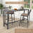 7 - Piece Rectangular Outdoor Dining Set With Cushions,outdoor Patio Bar Set For Backyard, Garden-1979469344