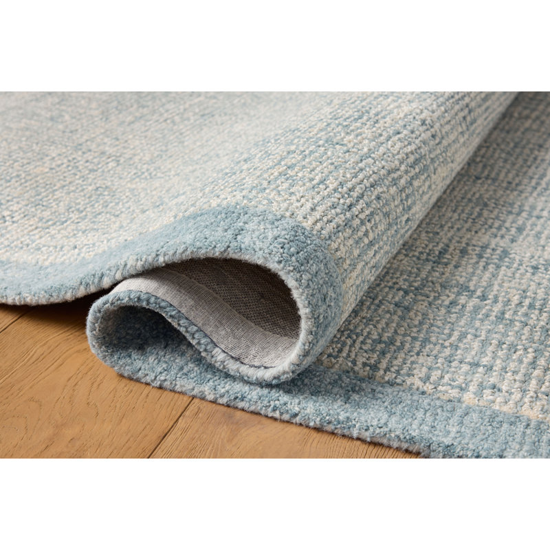 Magnolia Home by Joanna Gaines x Loloi Henley Ivory / Blue Area Rug, Rectangle 5' x 7'6"