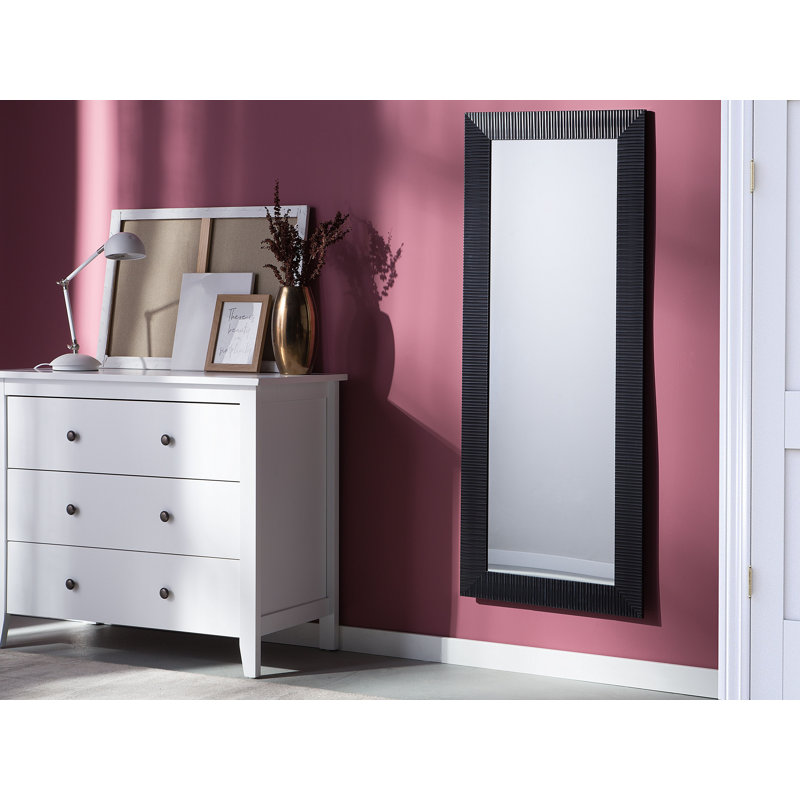 Ledyard Flat Wall Mirror, Black