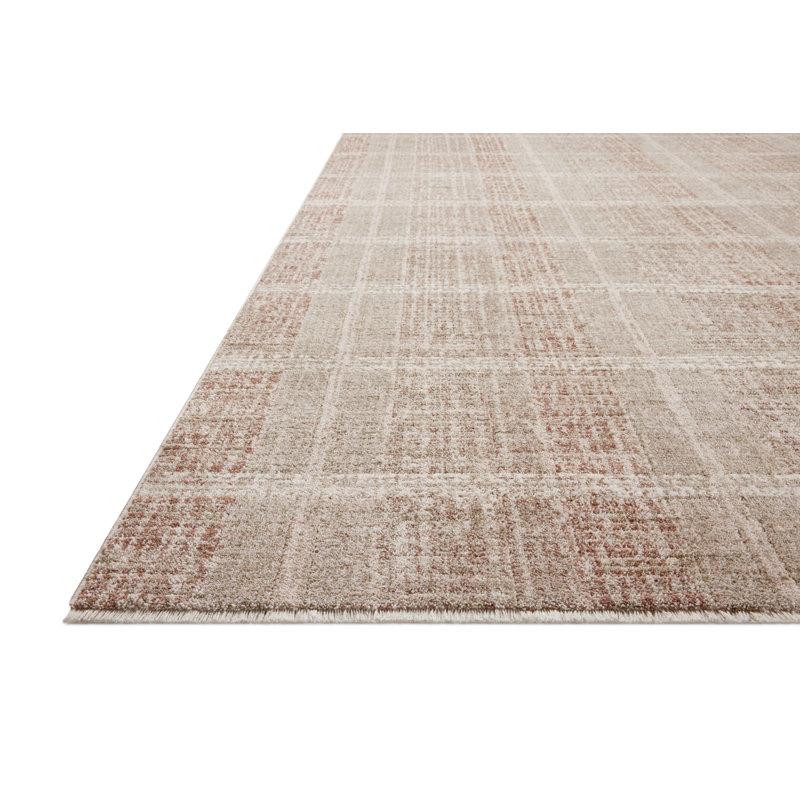 Clay and Sand Plaid Flatweave Wool Area Rug, 11'-6" x 15'-7"