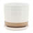Balmer Ceramic Saucer Planter with Ribbed Texture-2120804519-2120804513