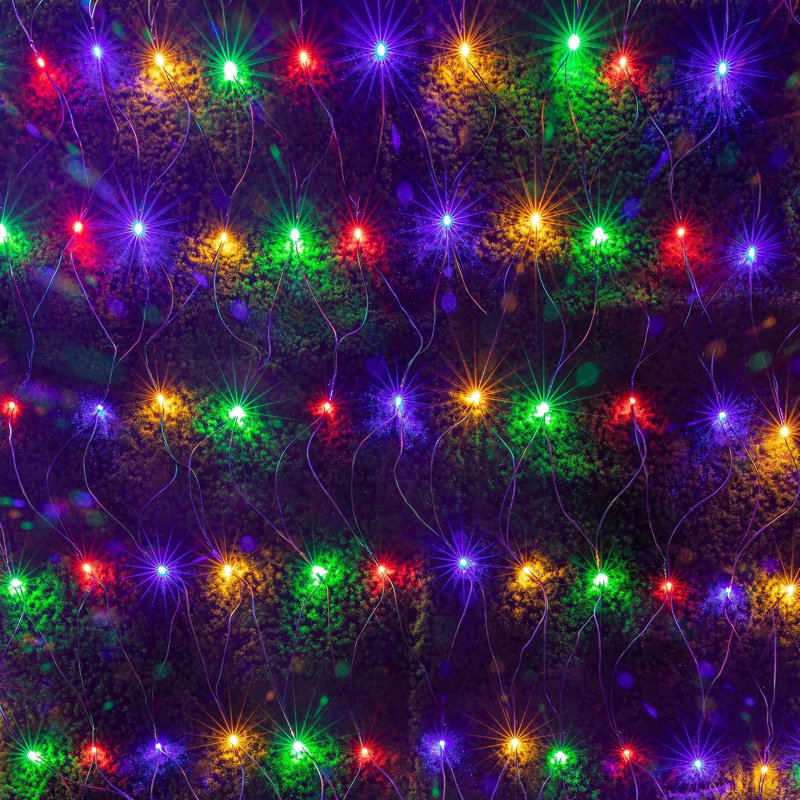 Christmas Net Lights 8 Light Modes for Outdoor Decor, Multicolor, 321" / 360