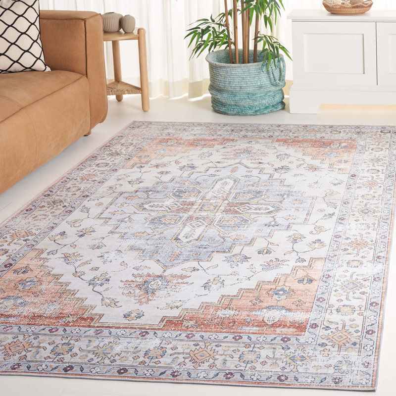 Alisha Area Rug with Non-Slip Backing, Rectangle 5' x 8'