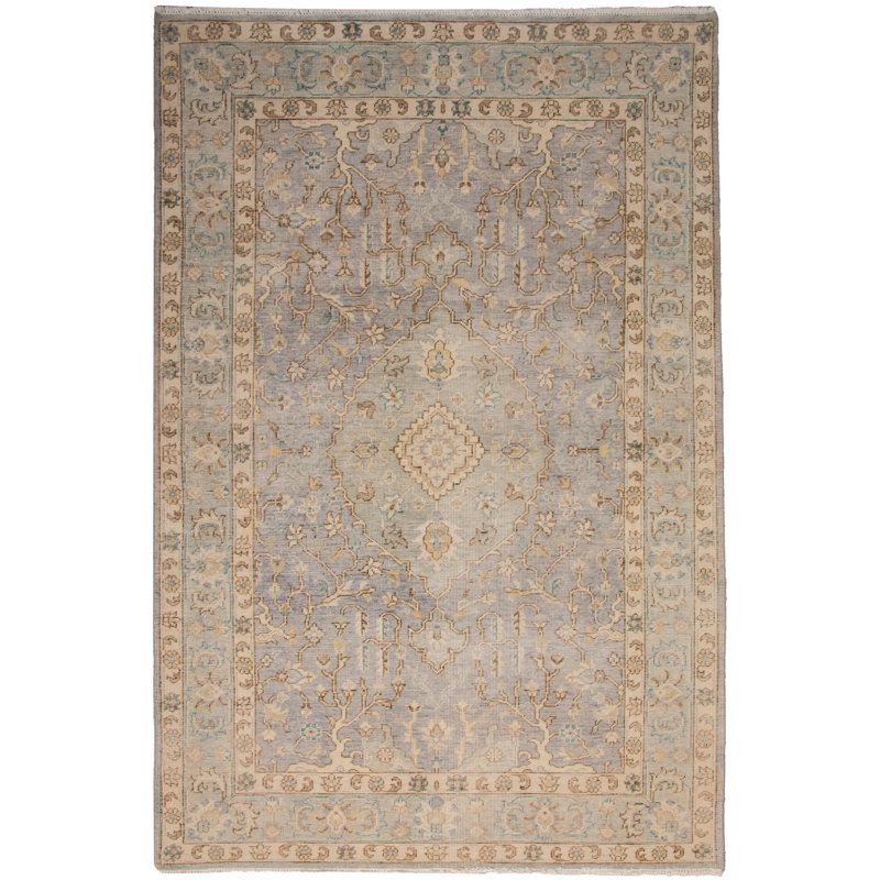 Tapis 100% laine noué à la main, Rectangle 9 pi x 12 pi