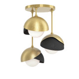 Brooklyn 3 - Light Double Shade Semi Flush Mount