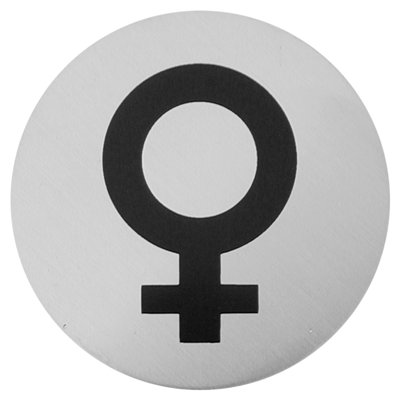 Sula Female Symbol Sign in Brushed