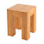 Table d'appoint cannelée en bois de pin naturel avec pieds éléphants